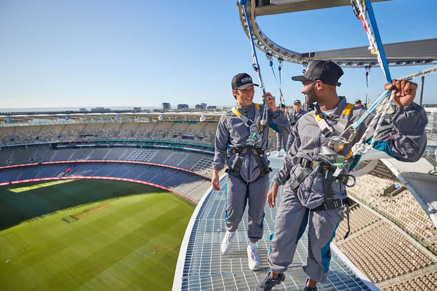 Perth: Optus Stadium Rooftop Vertigo Experience - Reaching the roof of Optus Stadium