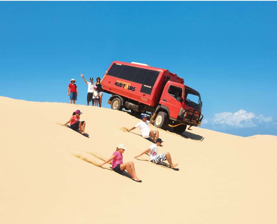 Port Stephens: Birubi Beach 4WD Tour with Sandboarding - Finding pipis beneath Birubi Beach