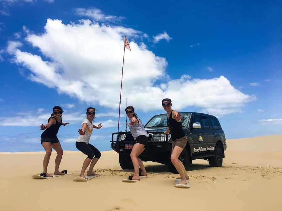 Port Stephens: Unlimited Sandboarding with 4WD Dune Transfer - The 10-minute 4WD ride into the Worimi dunes
