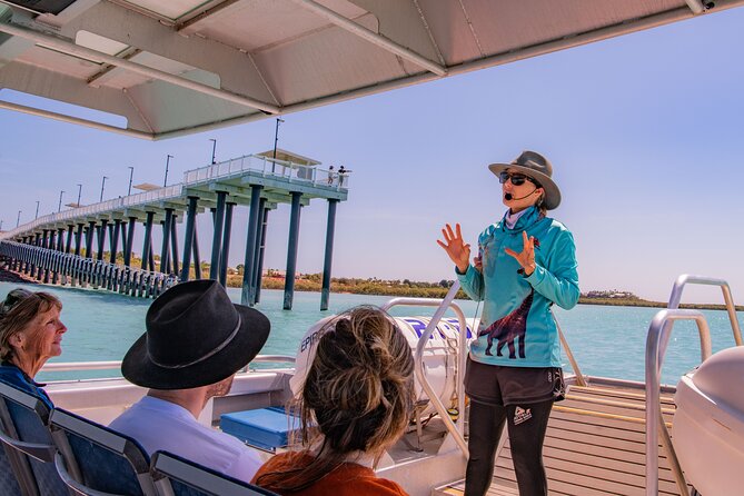 SCENIC AND PREHISTORIC CRUISE - Sparkling Wine & Gourmet Platters - Roebuck Bay combines wildlife and ancient rock