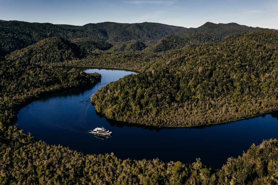 Strahan: Gordon River Cruise with Lunch & Sarah Island Walk - From Hells Gates to Macquarie Harbour’s fish farms