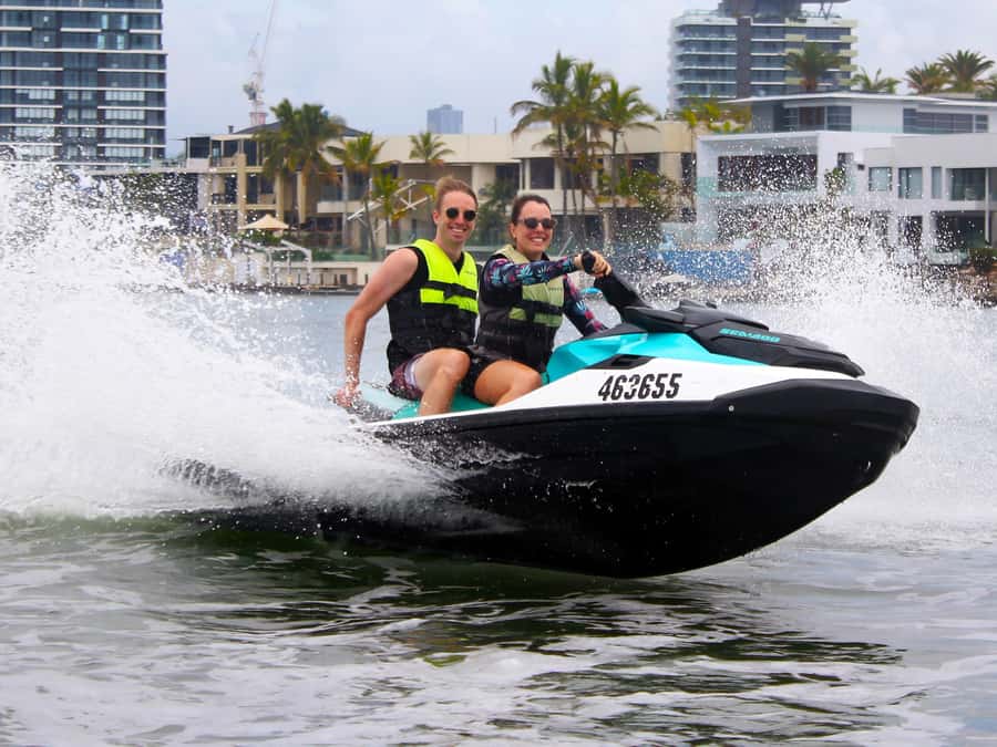 Surfers Paradise: 30-Minute Jet Ski Tour - Leaving the marina for the Surfers Paradise canals