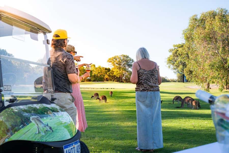 Swan Valley: Golf Cart Kangaroo Safari w/ Mini Golf & Drink - Starting at the golf porte-cochere