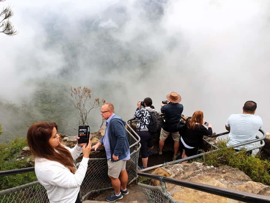Sydney: Blue Mountains Late Start, Walks Waterfalls & Koalas - Wild kangaroos and the changing weather