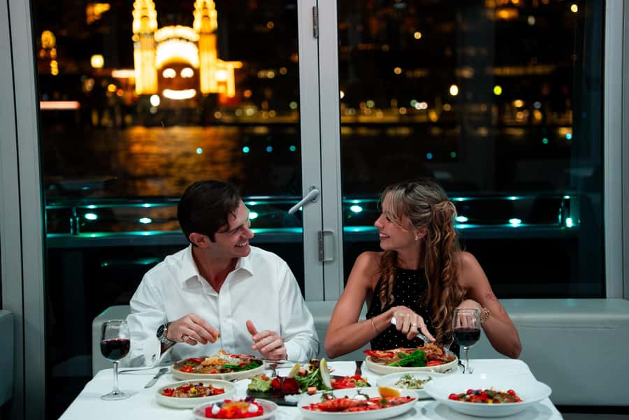 Sydney Harbour: Glass Boat Signature Dinner Cruise - Sydney Harbour Bridge and Opera House by night