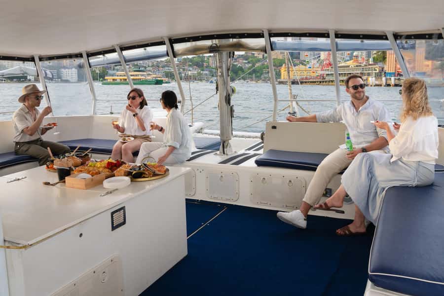 Sydney Harbour: Sunset Catamaran Cruise - Crew, music, and the feel onboard