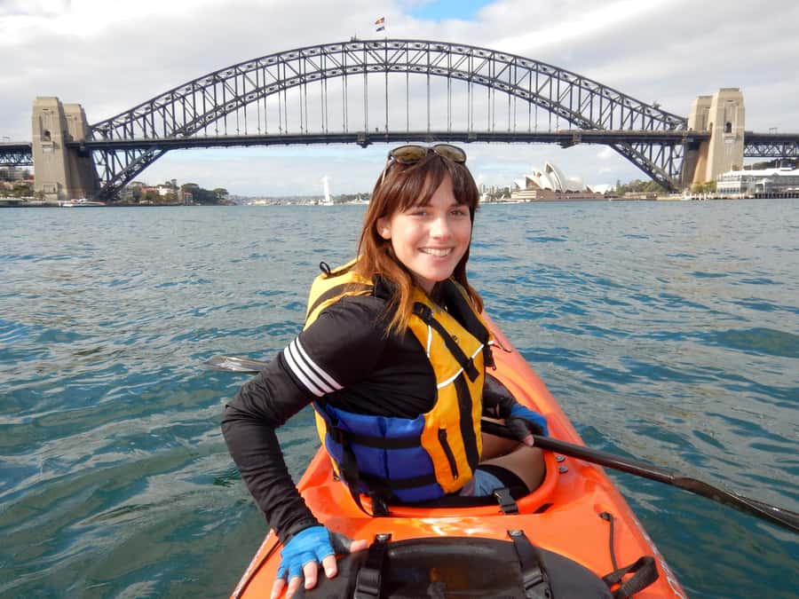 Sydney: Kayak to Goat Island At The Heart of Sydney Harbour - Paddling toward the Harbour Bridge
