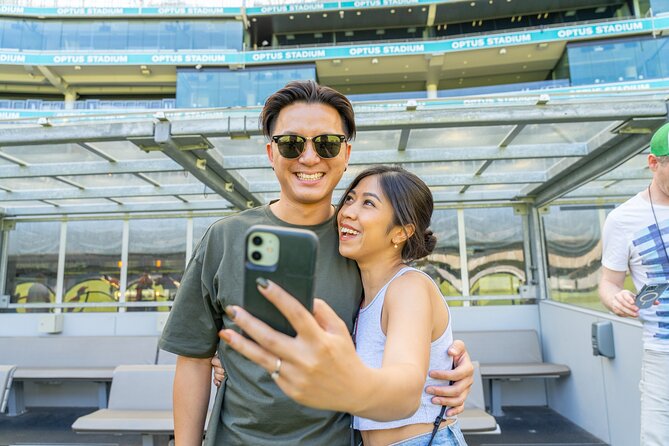 The Optus Stadium Tour - Sitting at ground level and entering the Coaches Room