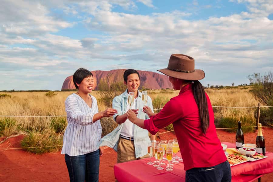 Uluru 1.5-Hour Sunset Tour with Sparkling Wine & Cheeseboard - A sunset viewing area built for easy access