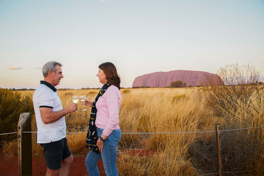 Uluru 1.5-Hour Sunset Tour with Sparkling Wine & Cheeseboard - Weather can make or break the colors