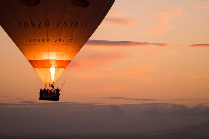 Yarra Valley Sunrise Balloon Flight with GoPro Photos - Sunrise over the Yarra Valley, before the wineries open