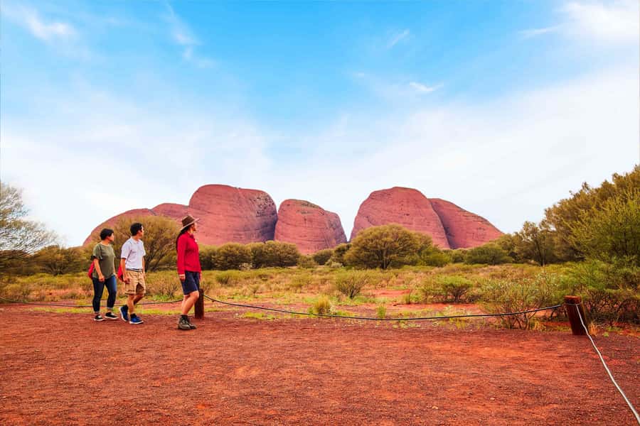Yulara: Uluru Sunrise and Kata Tjuta Day Trip by Bus - Walking Walpa Gorge on rocky ground